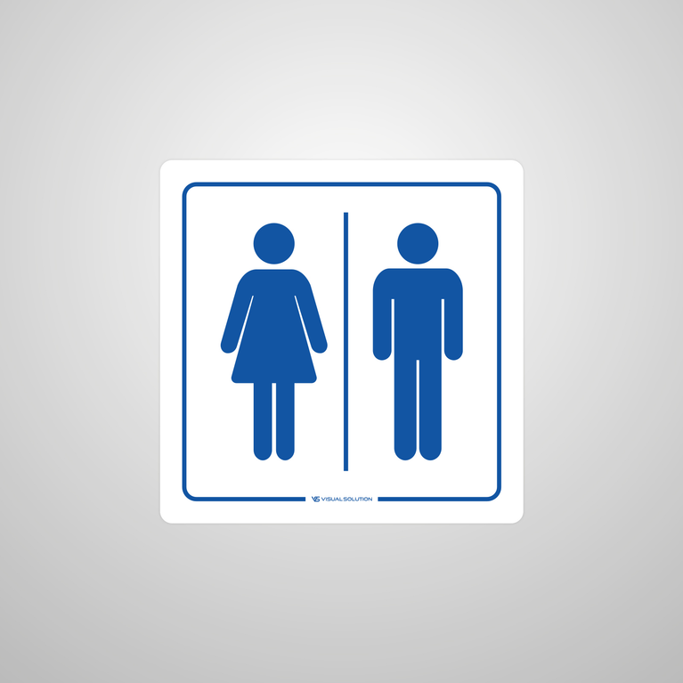 Naklejka na Drzwi: WC – 5szt