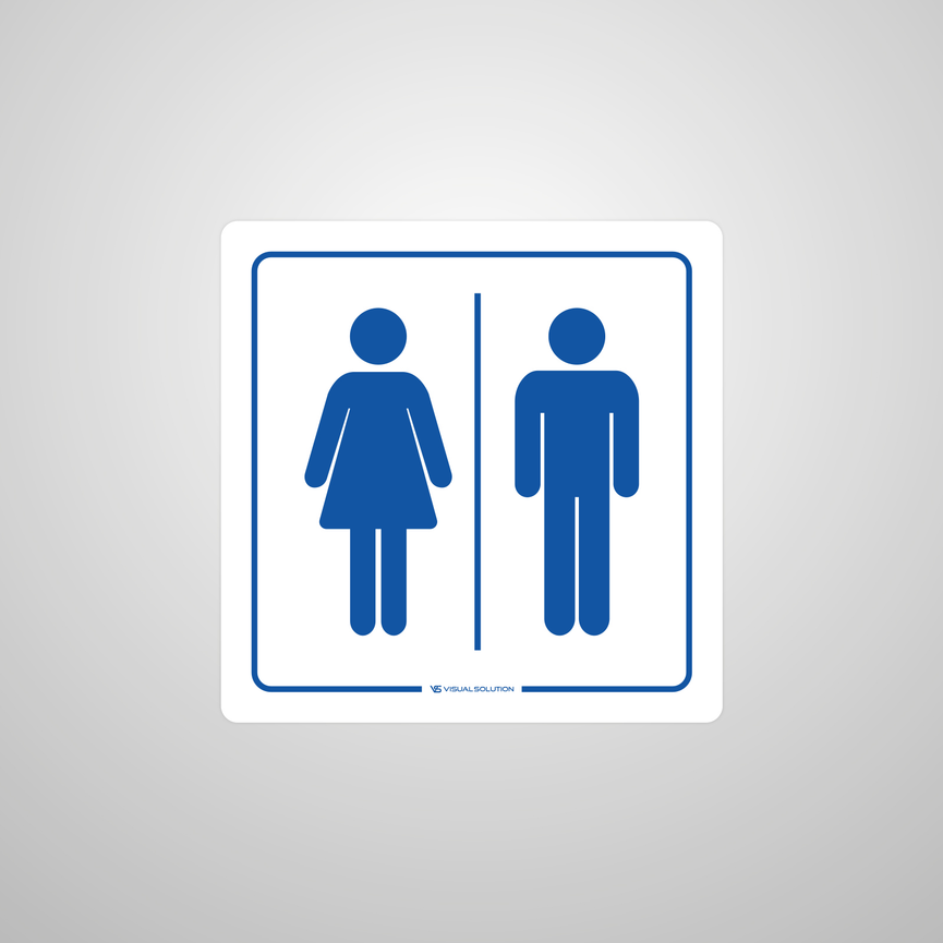 Naklejka na Drzwi: WC – 5szt