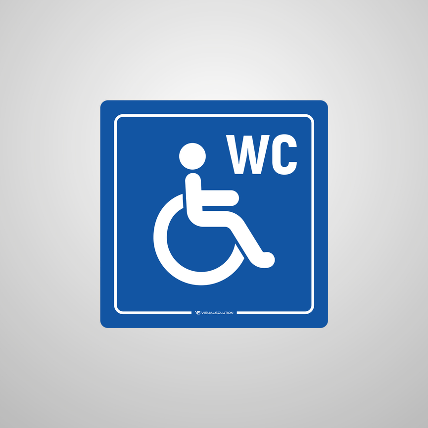 Naklejka na Drzwi: WC dla niepełnosprawnych – 10szt