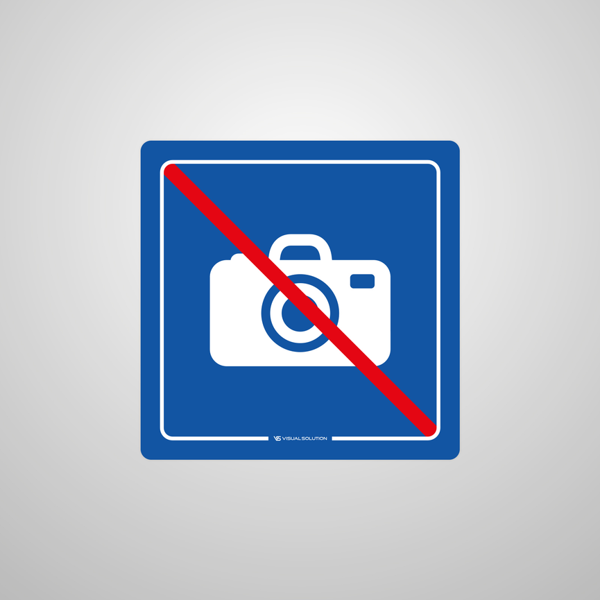 Naklejka na Drzwi: Zakaz Fotografowania