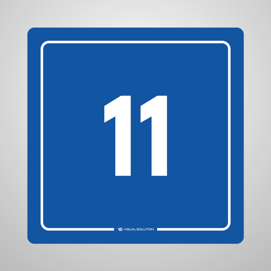 Naklejka informacyjna: numer 11