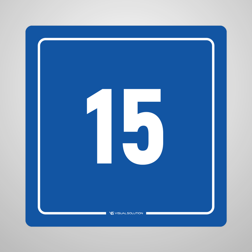 Naklejka informacyjna: numer 15