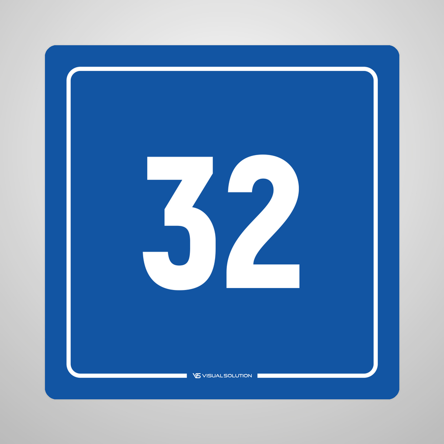 Naklejka informacyjna: numer 32