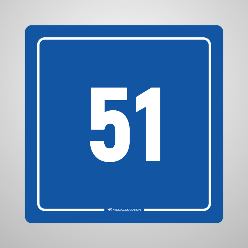 Naklejka informacyjna: numer 51