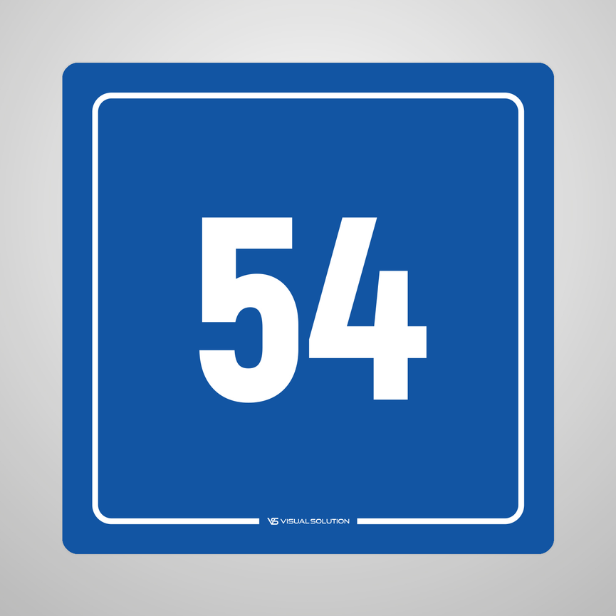 Naklejka informacyjna: numer 54