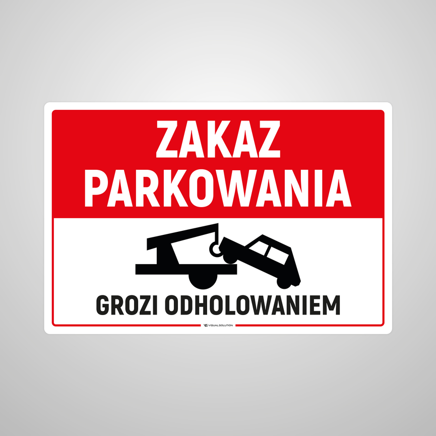 Tabliczka informacyjna: Zakaz Parkowania – zestaw 10szt
