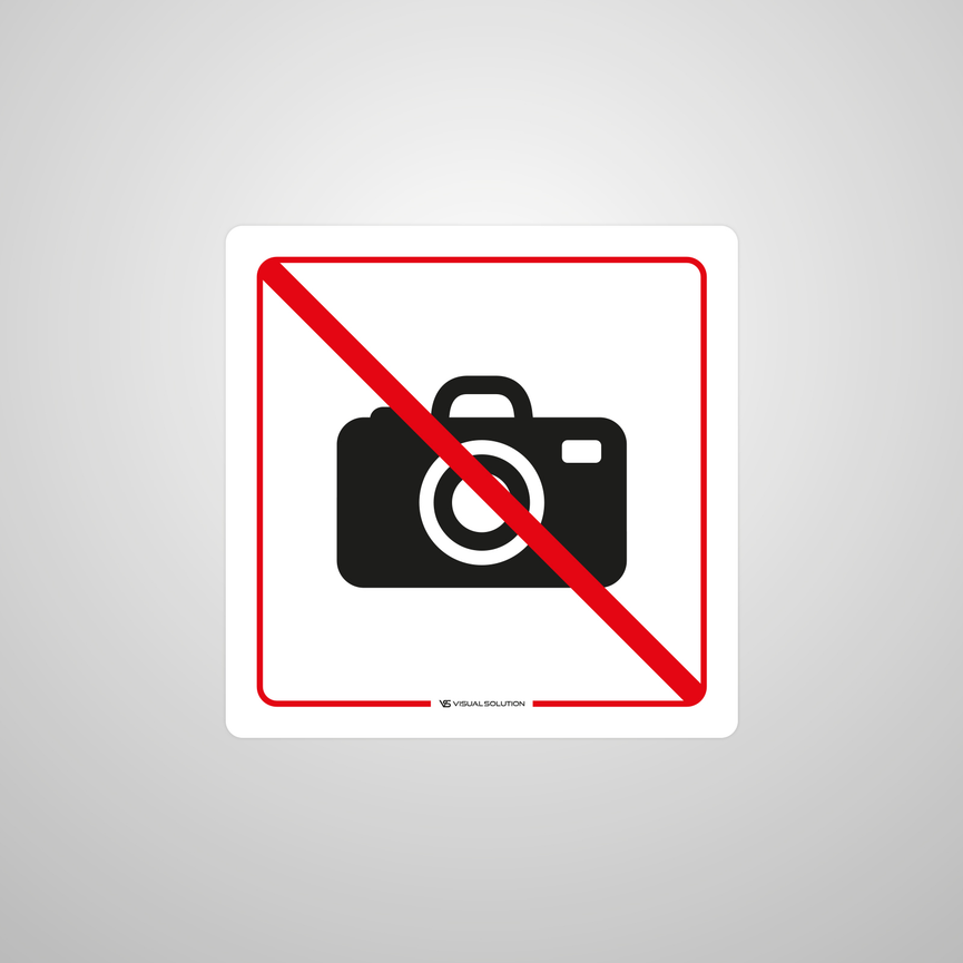 Naklejka informacyjna: Zakaz Fotografowania