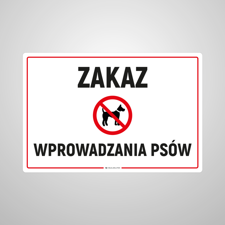 Naklejka informacyjna: Zakaz wyprowadzania psów-5szt