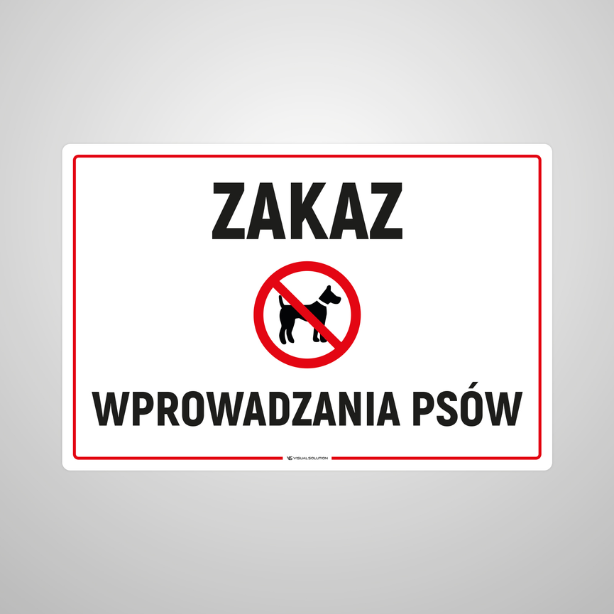 Naklejka informacyjna: Zakaz wyprowadzania psów-5szt