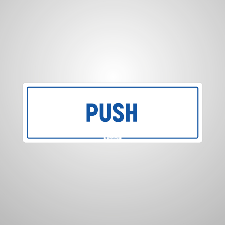 Naklejka informacyjna: Push