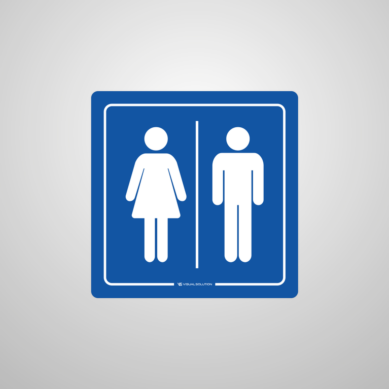 Naklejka informacyjna: WC