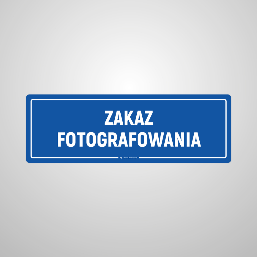Naklejka informacyjna: Zakaz Fotografowania