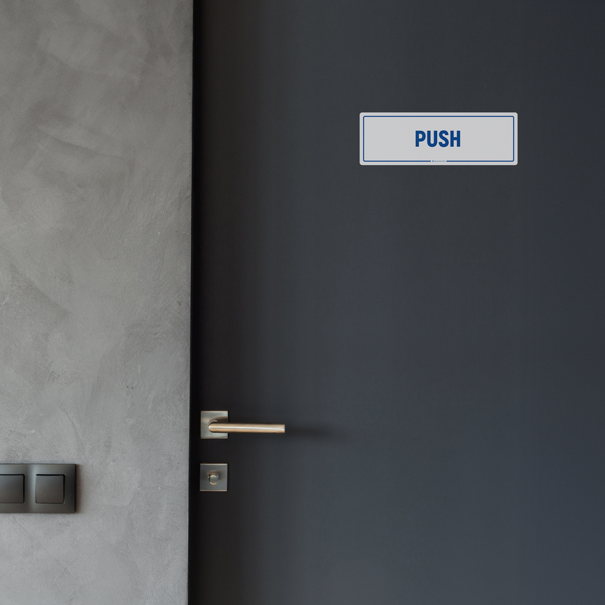 Naklejka na Drzwi: Push