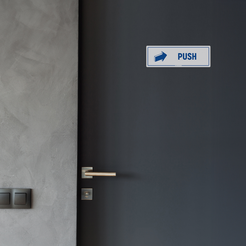 Naklejka na Drzwi: Push