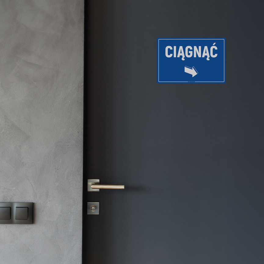 Naklejka na Drzwi: Ciągnąć – 5szt