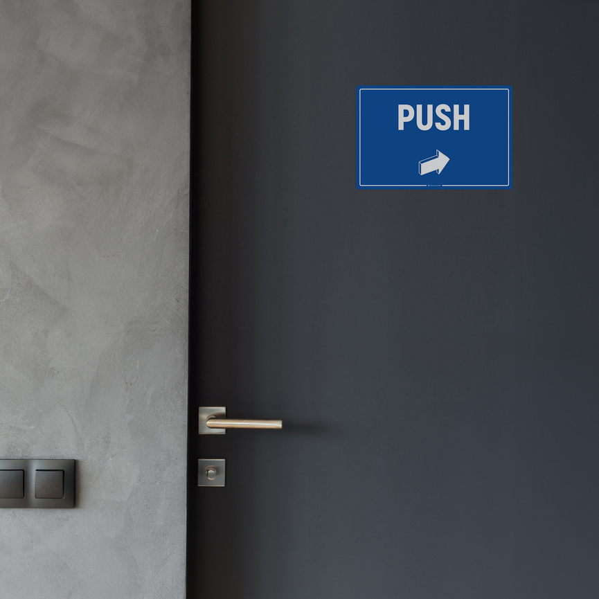 Naklejka na Drzwi: Push