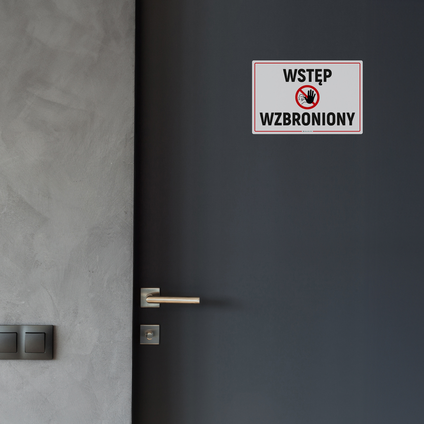 Naklejka na Drzwi: Wstęp Wzbroniony