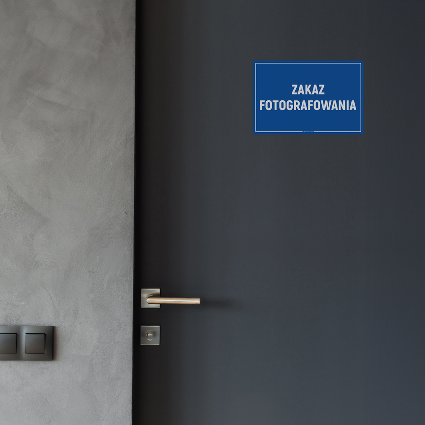 Tabliczka na Drzwi: Zakaz Fotografowania