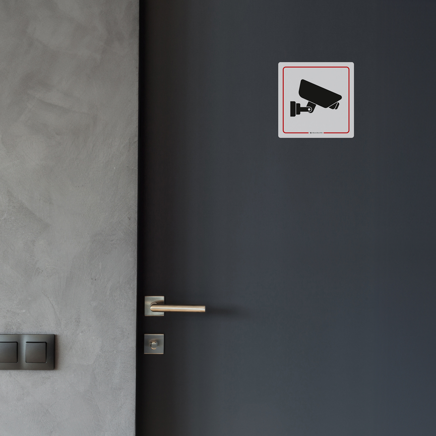 Naklejka na Drzwi: Obiekt Monitorowany – 5szt