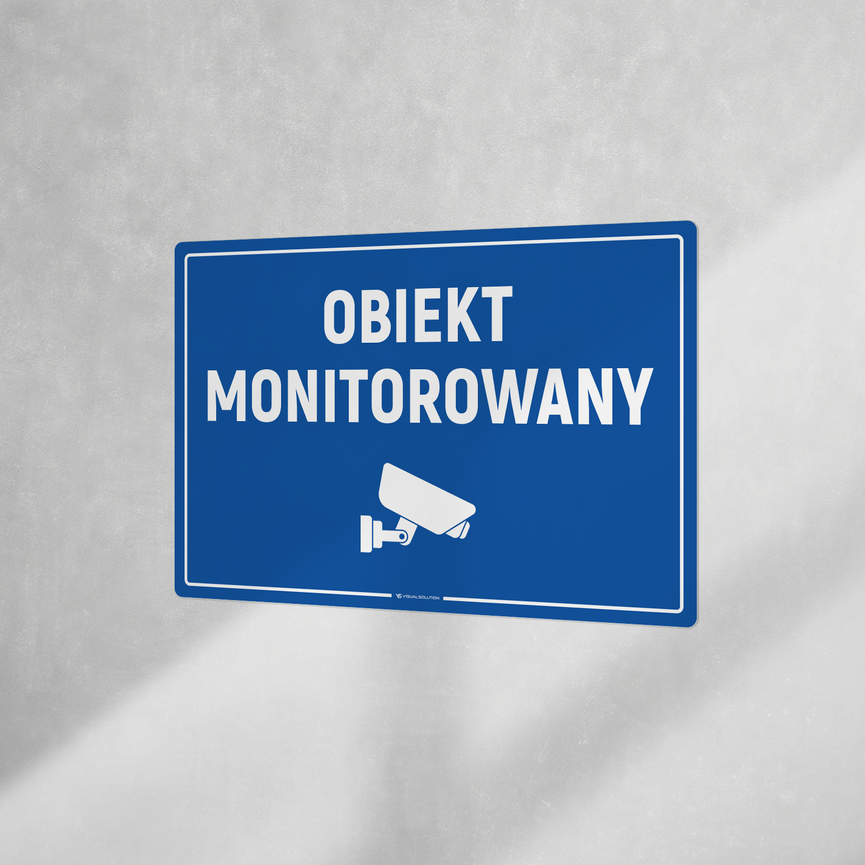 Tabliczka informacyjna: Obiekt Monitorowany