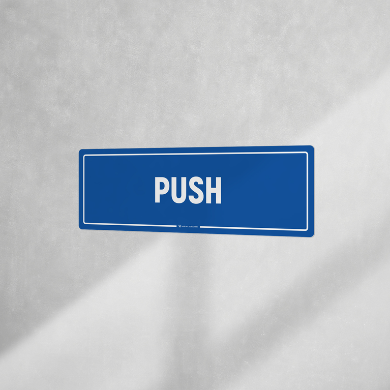 Naklejka informacyjna: Push