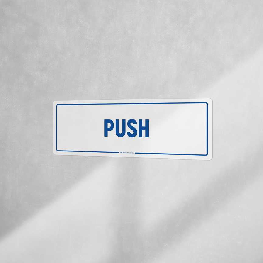 Naklejka informacyjna: Push