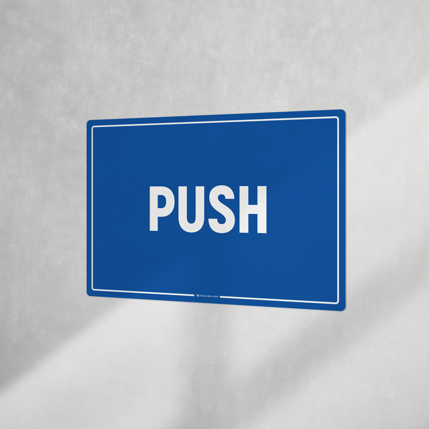 Naklejka informacyjna: Push