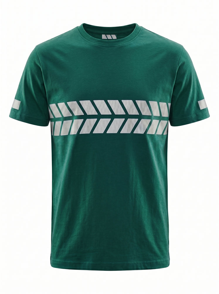 koszulka odblaskowa BHP  z krótkim  rękawem, 100% bawełna