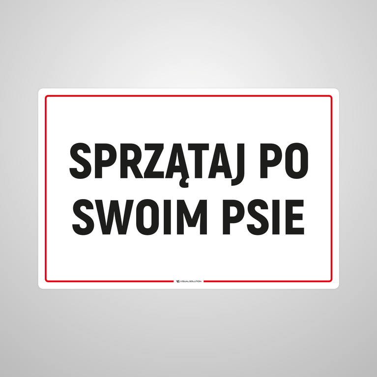 Naklejka informacyjna: Posprzątaj po swoim psie
