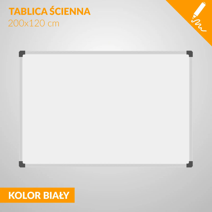 Tablica Suchościeralna Magnetyczna - 200 x 120 cm